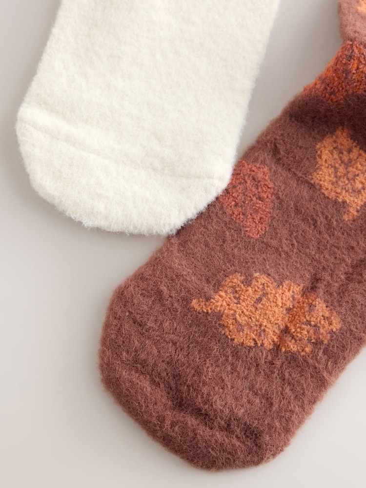Autumal/Pumpkin Cosy Ankle Socks 2 Pack - Image 5 of 5