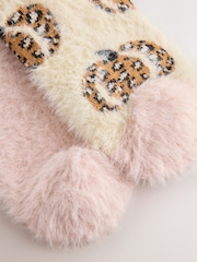 Leopard Print Pumpkins Superhairy Cosy Socks 2 Pack - Image 4 of 5