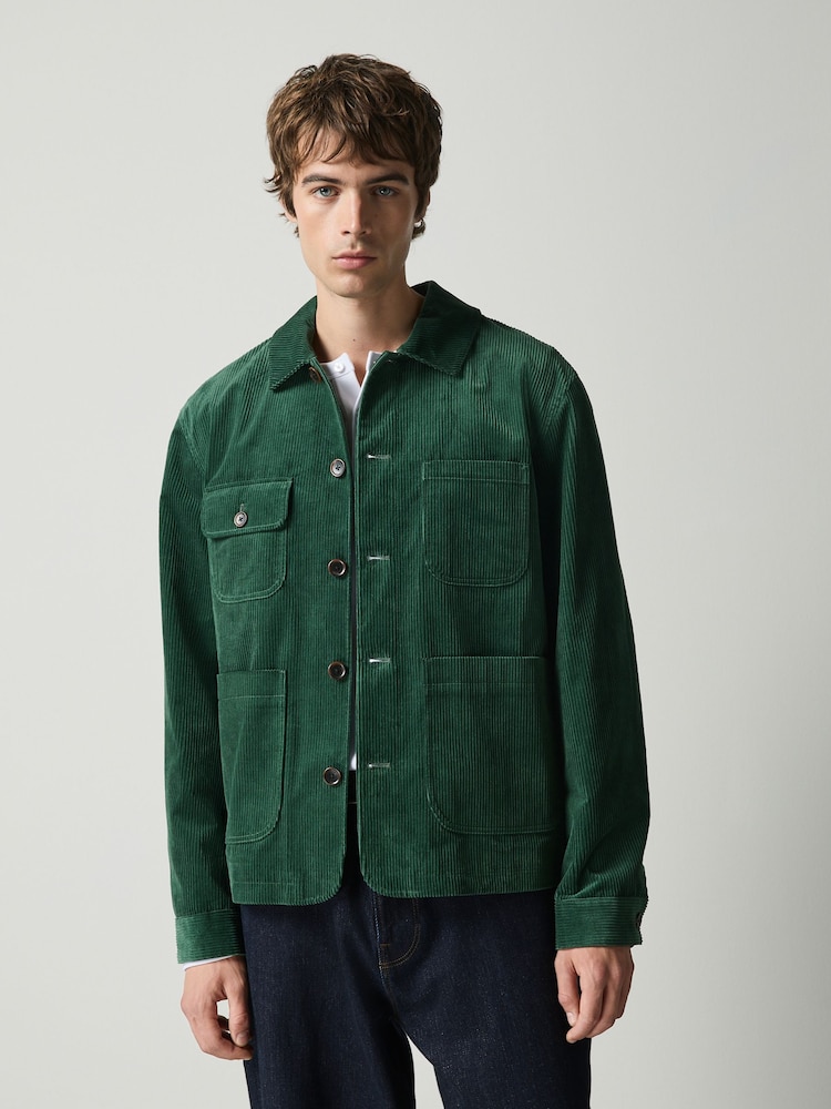 Green Corduroy Chore Jacket - Image 2 of 6 Green Corduroy Chore Jacket - Image 2 of 6