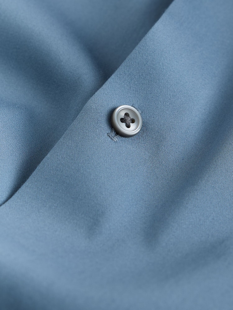 Blue N. Premium Smart Long Sleeve Sateen Shirt - Image 3 of 3 Blue N. Premium Smart Long Sleeve Sateen Shirt - Image 3 of 3