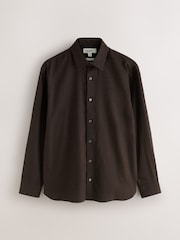 Brown N.Premium Long Sleeve Soft Touch Smart Shirt - Image 1 of 3