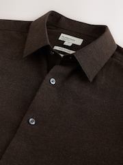 Brown N.Premium Long Sleeve Soft Touch Smart Shirt - Image 2 of 3
