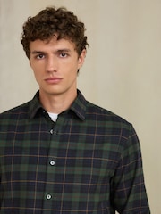 Navy Brushed Flannel Shirt - Image 1 of 7