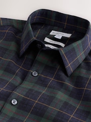 Navy Brushed Flannel Shirt - Image 7 of 7