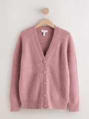 Pink - N.Premium Long Sleeve Mid-Length Deep V Knit Cardigan - Bild 1 von 3