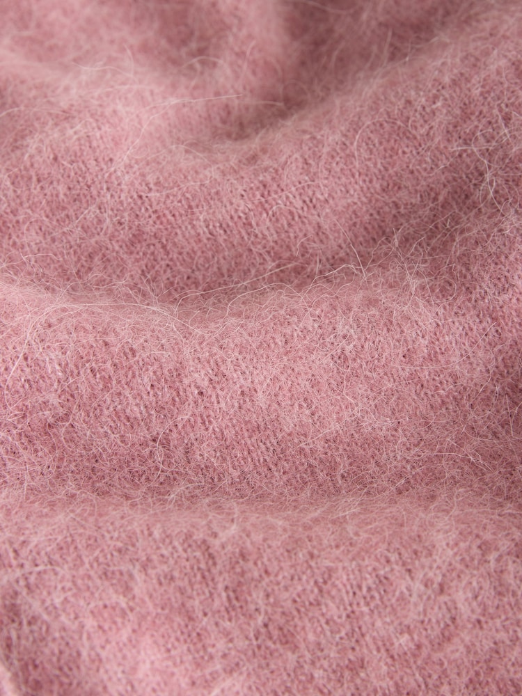 Pink - N.Premium Long Sleeve Mid-Length Deep V Knit Cardigan - Bild 2 von 3
