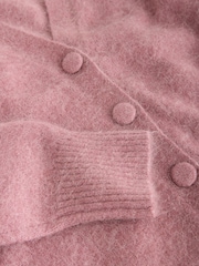 Pink - N.Premium Long Sleeve Mid-Length Deep V Knit Cardigan - Bild 3 von 3