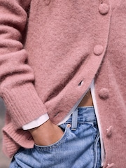 Pink N.Premium Long Sleeve Mid-Length Deep V Knit Cardigan - Image 5 of 8