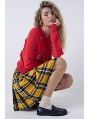 Red Supersoft Crew Neck Long Sleeve Cardigan - Image 4 of 9