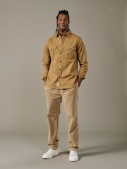 Aubin Cole Twill Brown Overshirt - Image 2 of 4