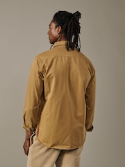 Aubin Cole Twill Brown Overshirt - Image 3 of 4