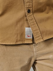 Aubin Cole Twill Brown Overshirt - Image 4 of 4