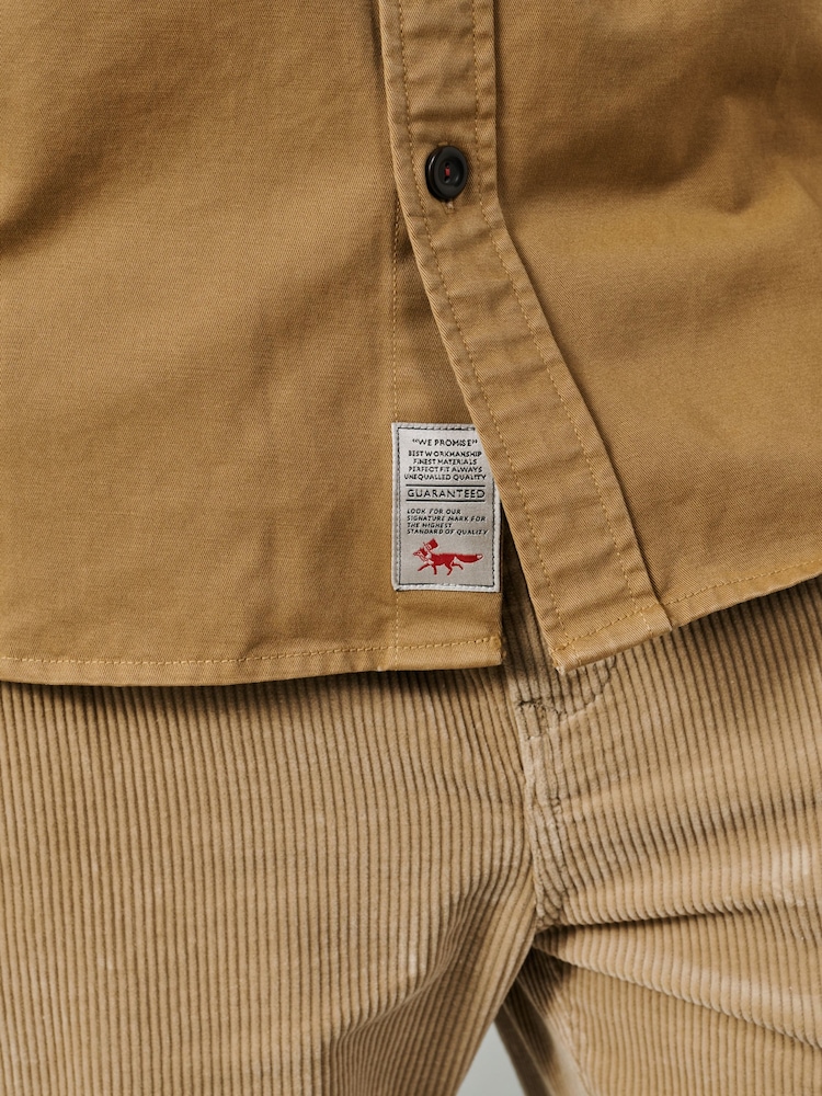 Aubin Cole Twill Brown Overshirt - Image 4 of 4 Aubin Cole Twill Brown Overshirt - Image 4 of 4