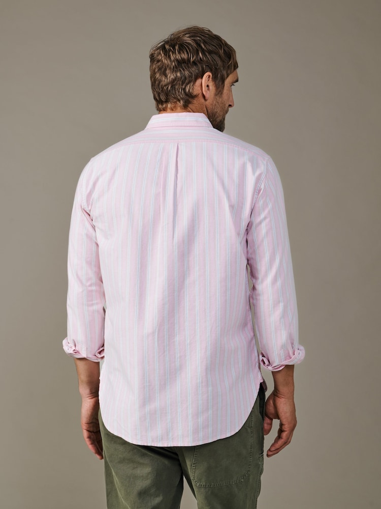 Aubin Pink Aldridge Oxford Button Down Shirt - Image 2 of 5
