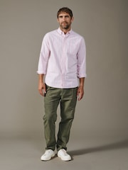 Aubin Pink Aldridge Oxford Button Down Shirt - Image 3 of 5