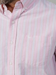 Aubin Pink Aldridge Oxford Button Down Shirt - Image 4 of 5