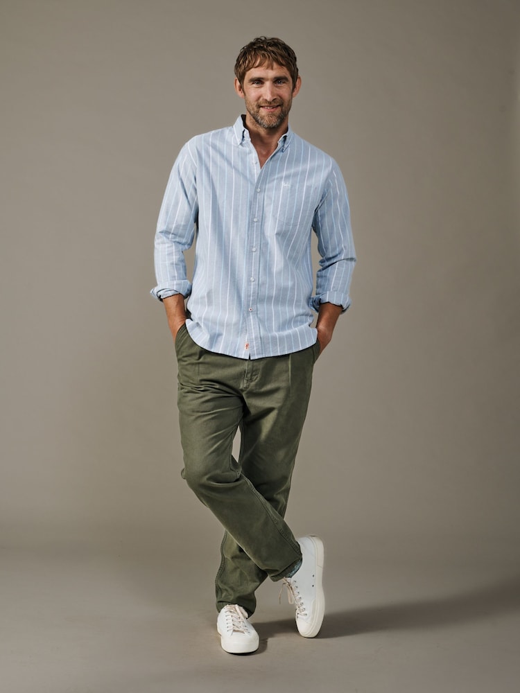 Aubin Blue Aldridge Oxford Button Down Shirt - Image 5 of 5