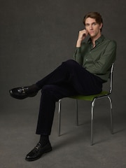 Vert - Chemise imprimée à manches longues en coton Coupe classique - Image 7 de 10
