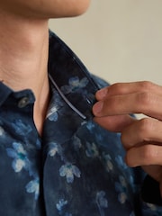 Navy N. Premium Regular Fit Long Sleeve Shirt - Image 7 of 8