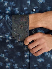 Navy N. Premium Regular Fit Long Sleeve Shirt - Image 8 of 8