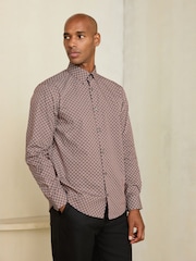 Burgundy Red N. Premium Regular Fit Long Sleeve Shirt - Image 1 of 7