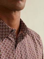 Burgundy Red N. Premium Regular Fit Long Sleeve Shirt - Image 6 of 7
