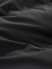 Black Waterproof Shower Resistant Hooded Long Wadded Coat - Image 2 of 4