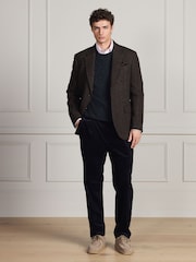 Brown Check Regular Fit Signature Moons Wool Blazer - Image 5 of 8
