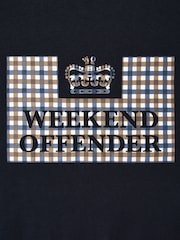 Weekend Offender Shevchenko Mid House Check Prison Blue T-Shirt - 画像 4 / 5