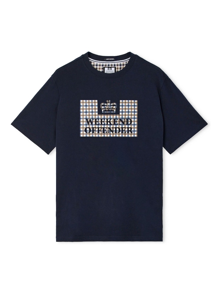 Weekend Offender Shevchenko Mid House Check Prison Blue T-Shirt - 画像 5 / 5