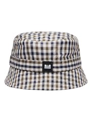 Weekend Offender Mid House Check Queensland Natural Bucket Hat - صورة 2 من 2