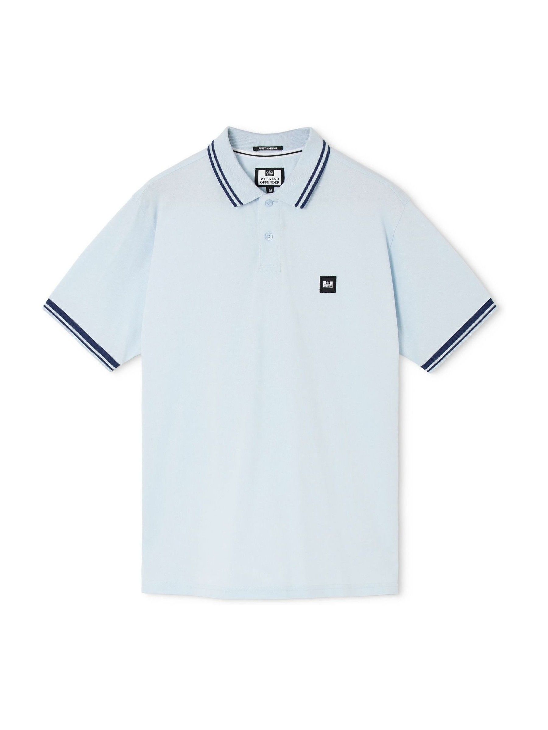 Buy Weekend Offender Blue Levanto Contrast Tipping Polo Shirt from 
