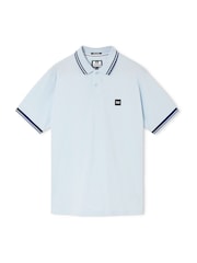 Weekend Offender Levanto Contrast Tipping Blue Polo Shirt - Image 1 of 3