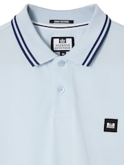 Weekend Offender Levanto Contrast Tipping Blue Polo Shirt - Image 2 of 3