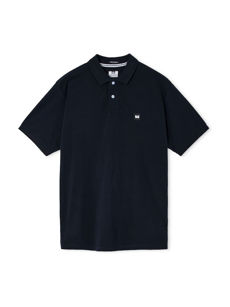 Weekend Offender Heathcote Badge Blue Polo Shirt - Image 1 of 2