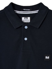 Weekend Offender Heathcote Badge Blue Polo Shirt - Image 2 of 2