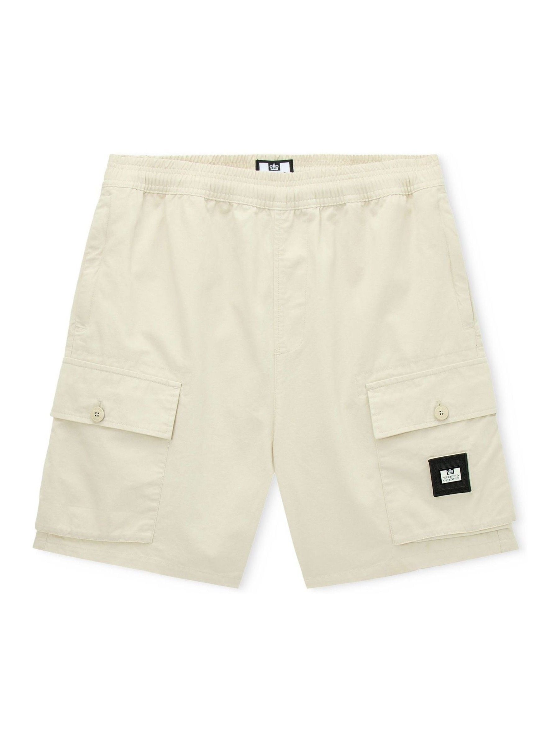 Buy Weekend Offender Cream Scopello Relaxed Cargo Shorts from the