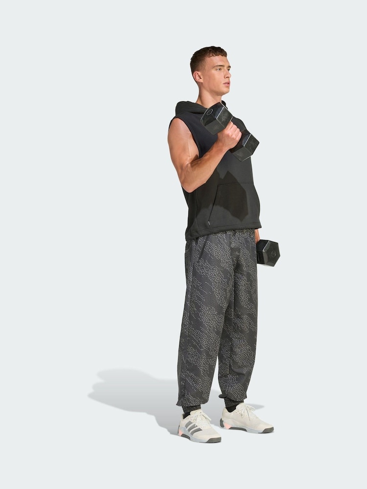 adidas Grey Primelift Workout Aop Joggers - Image 1 of 5 adidas Grey Primelift Workout Aop Joggers - Image 1 of 5