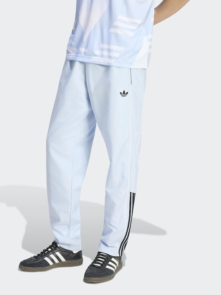 adidas Originals Blue Half Stripes Trousers - Image 1 of 6