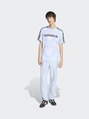 adidas Originals Blue Half Stripes Trousers - Image 3 of 6