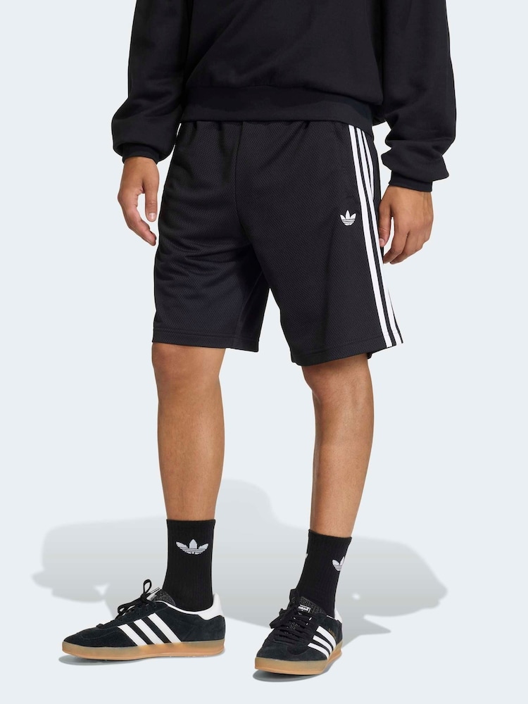 adidas Originals Black Adicolor Mesh Shorts - Image 1 of 6