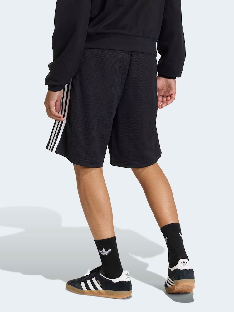 adidas Originals Black Adicolor Mesh Shorts - Image 2 of 6