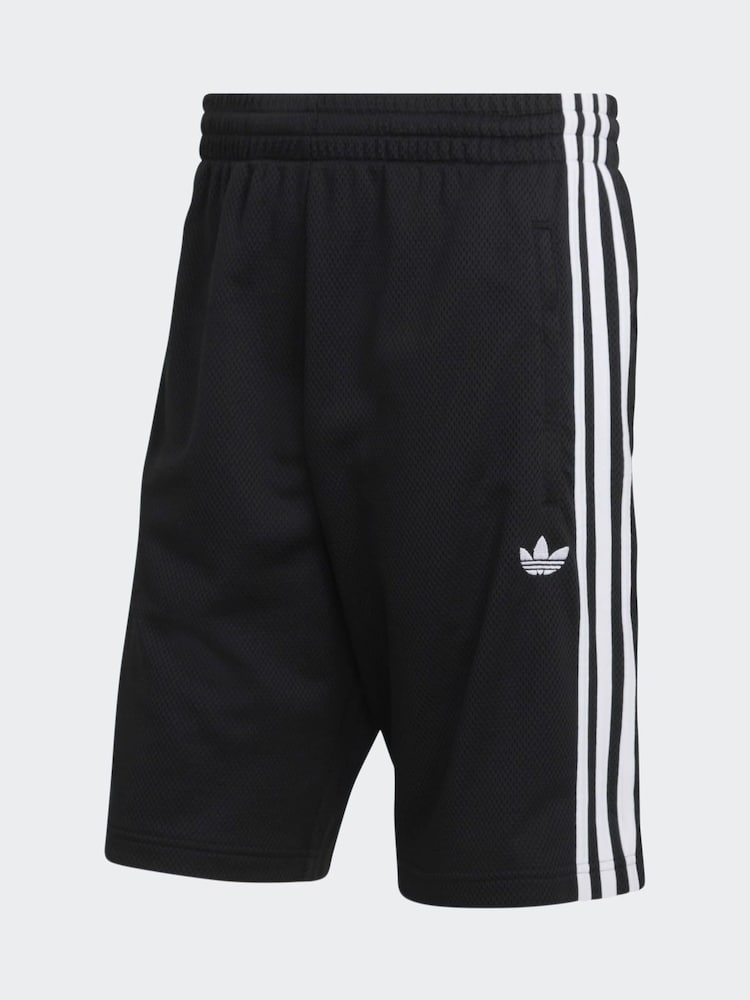 adidas Originals Black Adicolor Mesh Shorts - Image 6 of 6