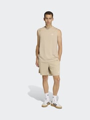 adidas Originals Cream Trefoil Essentials Mesh Shorts - Image 3 of 6