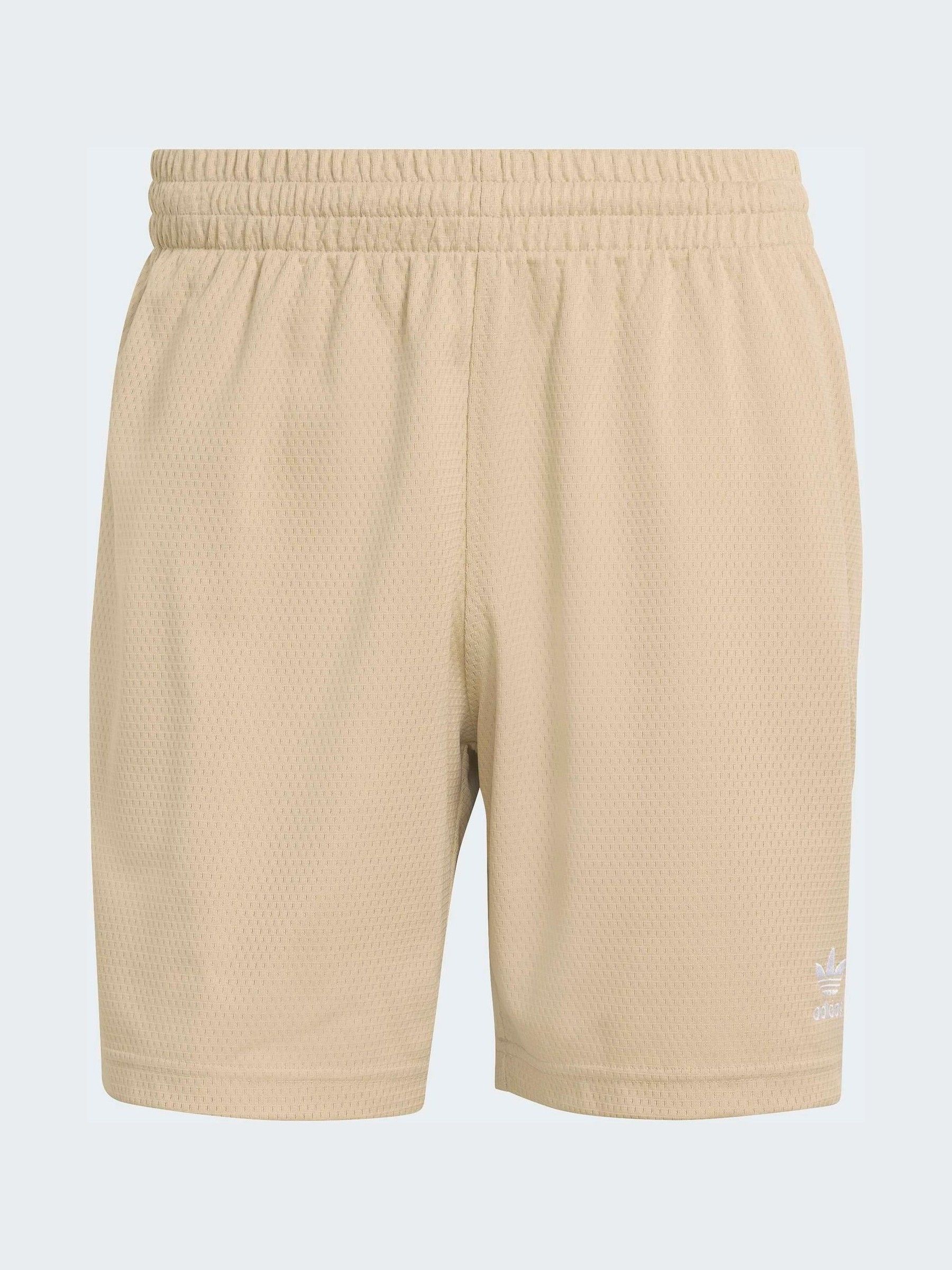 Buy adidas Originals Cream Trefoil Essentials Mesh Shorts from