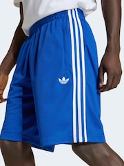 adidas Originals Blue Adicolor Mesh Shorts - Image 4 of 6