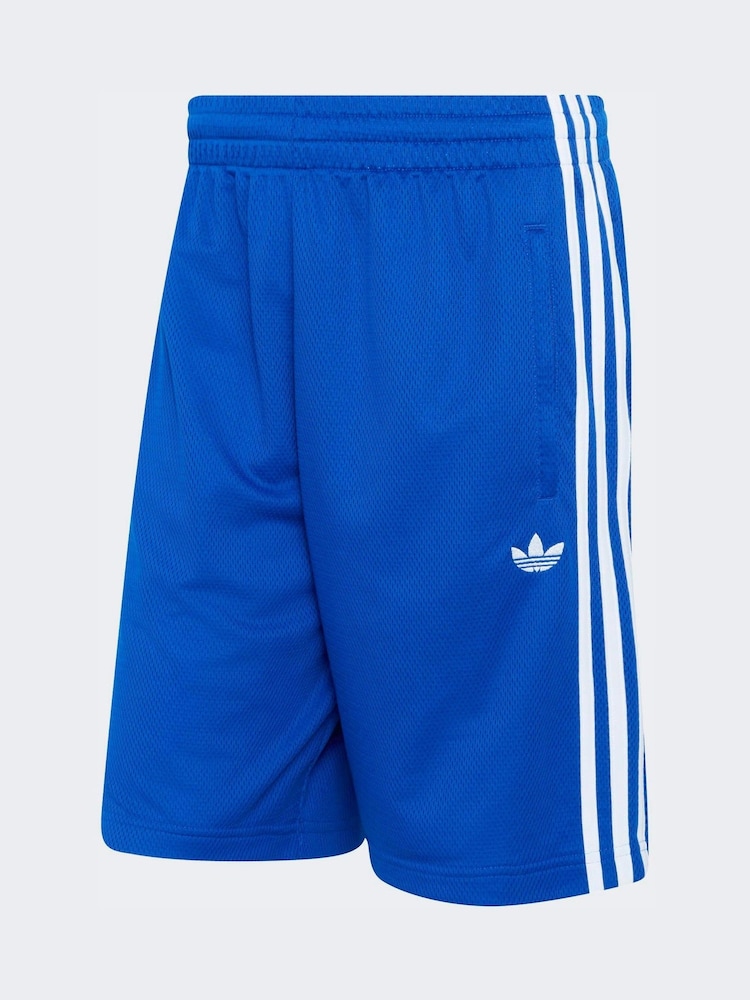 adidas Originals Blue Adicolor Mesh Shorts - Image 6 of 6 adidas Originals Blue Adicolor Mesh Shorts - Image 6 of 6