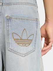 adidas Originals Blue Denim Shorts - Image 4 of 6