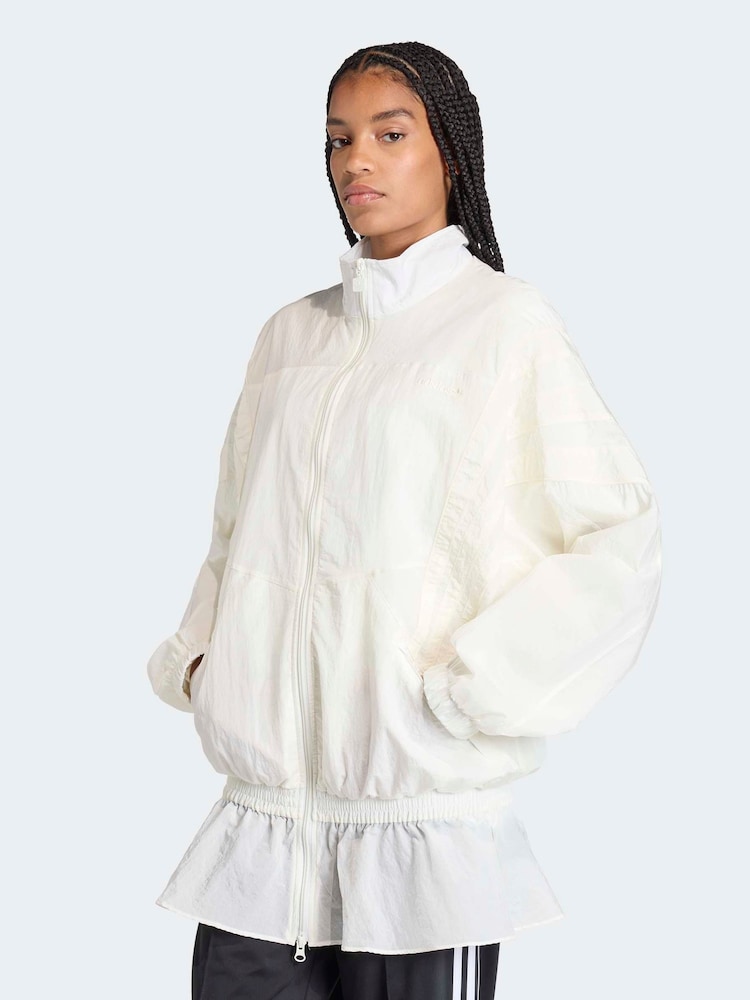 adidas Originals White Santiago Woven Track Top - Image 1 of 6