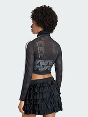 adidas Originals Black Firebird Classic Lace Track Top - Image 2 of 5